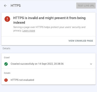 How to Fix HTTPS is invalid and might prevent it from being indexed - Blogger Website?