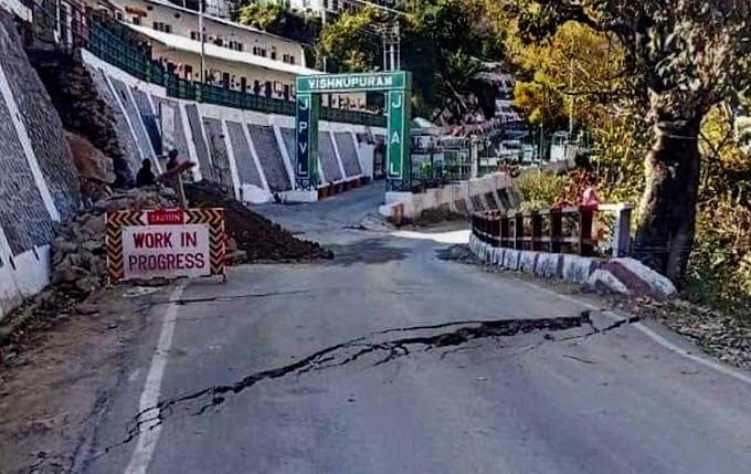 ಉತ್ತರಾಖಂಡದ ಜೋಶಿಮಠದ ಹಲವೆಡೆ ಬಿರುಕು: ಕುಸಿದುಬಿದ್ದ ದೇವಸ್ಥಾನ