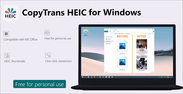 CopyTrans HEIC for Windows 讓電腦支援檢視 HEIC 圖片