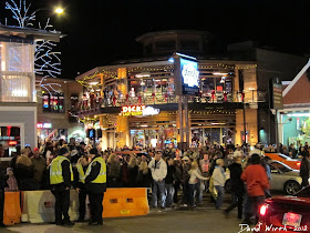 downtown gatlinburg at night, tennessee, party