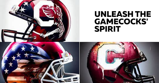 South Carolina Gamecocks Concept Football Helmet Ideas.