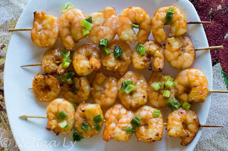 Airfryer Mandarin Shrimp Skewers