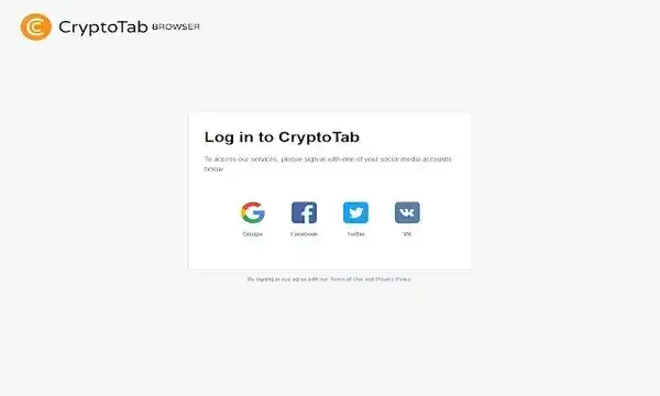 التسجيل في متصفح cryptotab