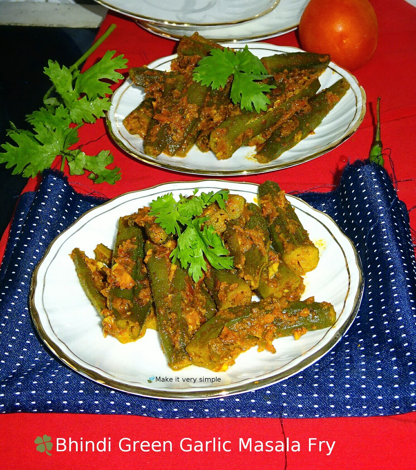 Bhindi Green Garlic Masala Fry..