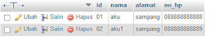 Penggunaan perintah update dalam mysql (query database) bererta contohnya