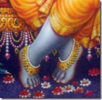 [Krishna's lotus feet]