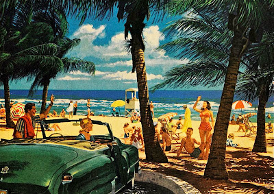 plage vintage 50 's 60's beach