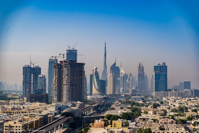 Dubai Skyline from DoubleTree by Hilton Dubai M Square Hotel