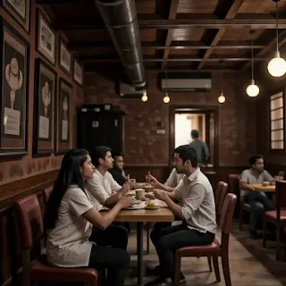 Indian restaurant with customers