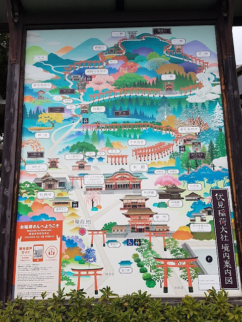 kyoto fushimi inari shrine map