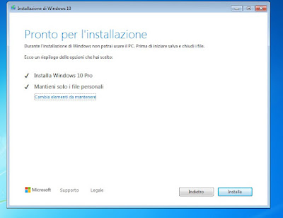 Installazione Windows 10