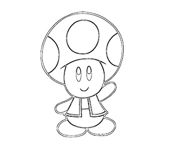 #8 Toad Coloring Page