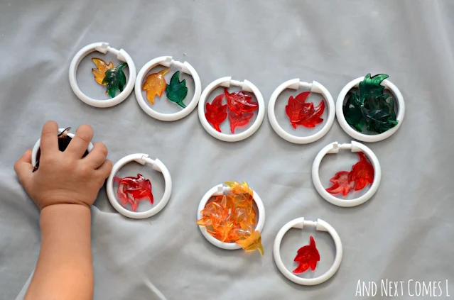 Toddler fall math activity