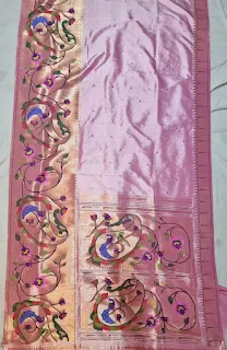 Half allover work paithani saree online shopping