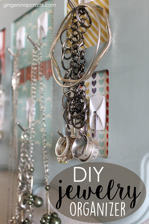 DIY Jewelry Organizer at GingerSnapCrafts.com