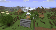 In the distance you can see a road which goes to Lakewood. (minecraft mill naire town city village)