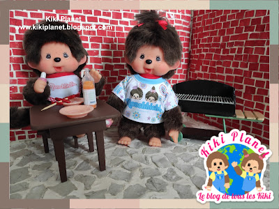 kiki Monchhichi barbecue miniature handmade