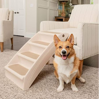 PetSafe CozyUp Folding Pet Steps, Foldable Steps for Dogs and Cats, Best for Small to Large Pets