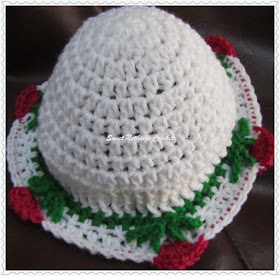 free crochet flower cap pattern