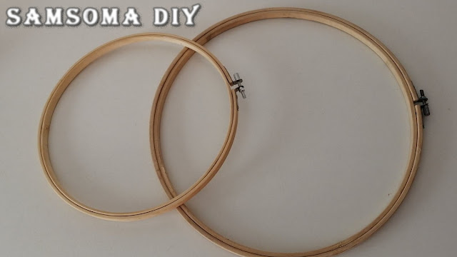 عندك اطارات التطريز الدائرية كهذه ؟؟ شاهدي ماذا صنعت بها / Idea With Embroidery Hoops  تدوير طارة التطريز  / اعادة تدوير اطارات الطرز الخشبية / الاستفادة من دوائر الطرز الخشبية /  / الاستفادة من طارات الطرز / عمل راس اباجورة / عمل أباجورة من أشياء بسيطة /  اصنعي بنفسك اباجورة /  أفكار منزلية بسيطة  /  DIY-lamp shades / Idea With Embroidery Hoops / 