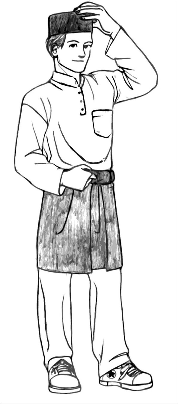 Hari raya coloring pages