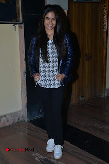 Actress Nanina Ganguly Stills in Black Tights with Vangaveeti Movie Team at Devi Theater  0046.JPG