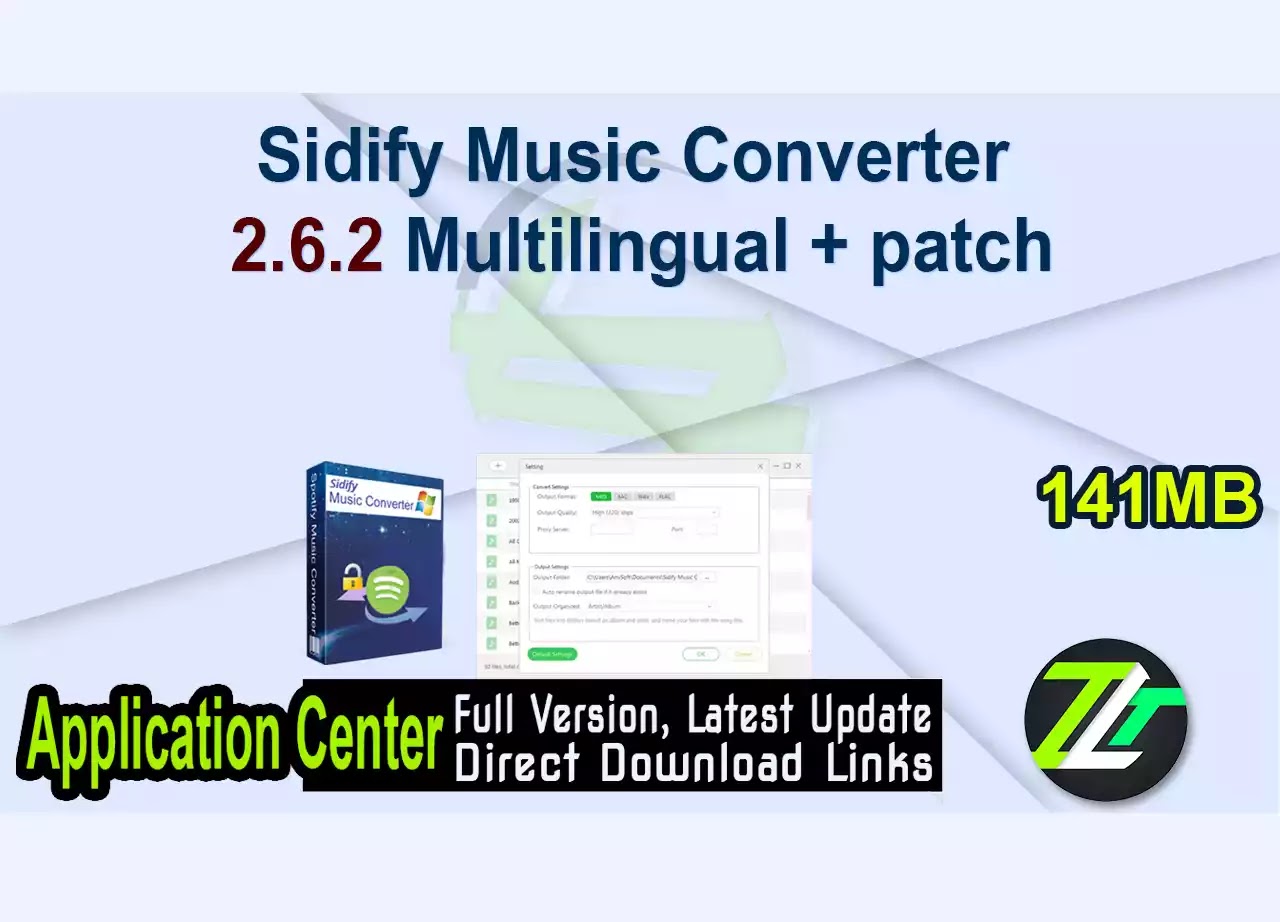 Sidify Music Converter 2.6.2 Multilingual + patch