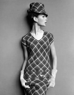 Jean Shrimpton modeling a Mary Quant dress.
