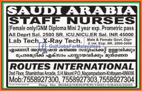 Nurses for KSA & Qatar