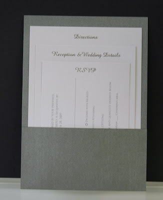 white simple elegant wedding invitations Completed with RSVP too