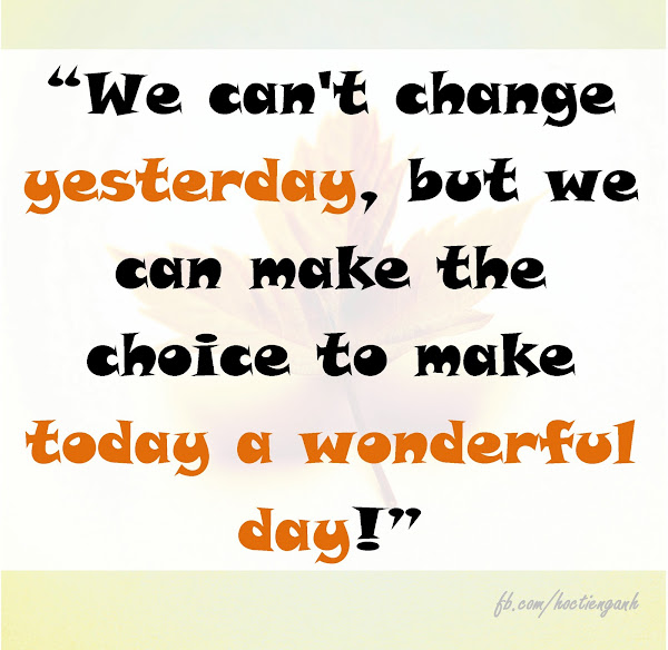 We can't change yesterday