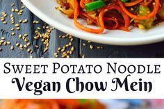 VEGAN CHOW MEIN SWEET POTATO NOODLES