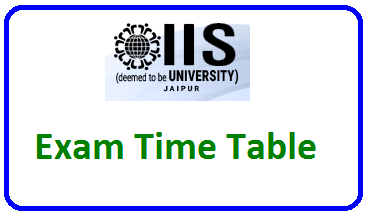 IIS University Exam Time Table 2024