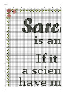 Sarcasm funny cross stitch quote pattern