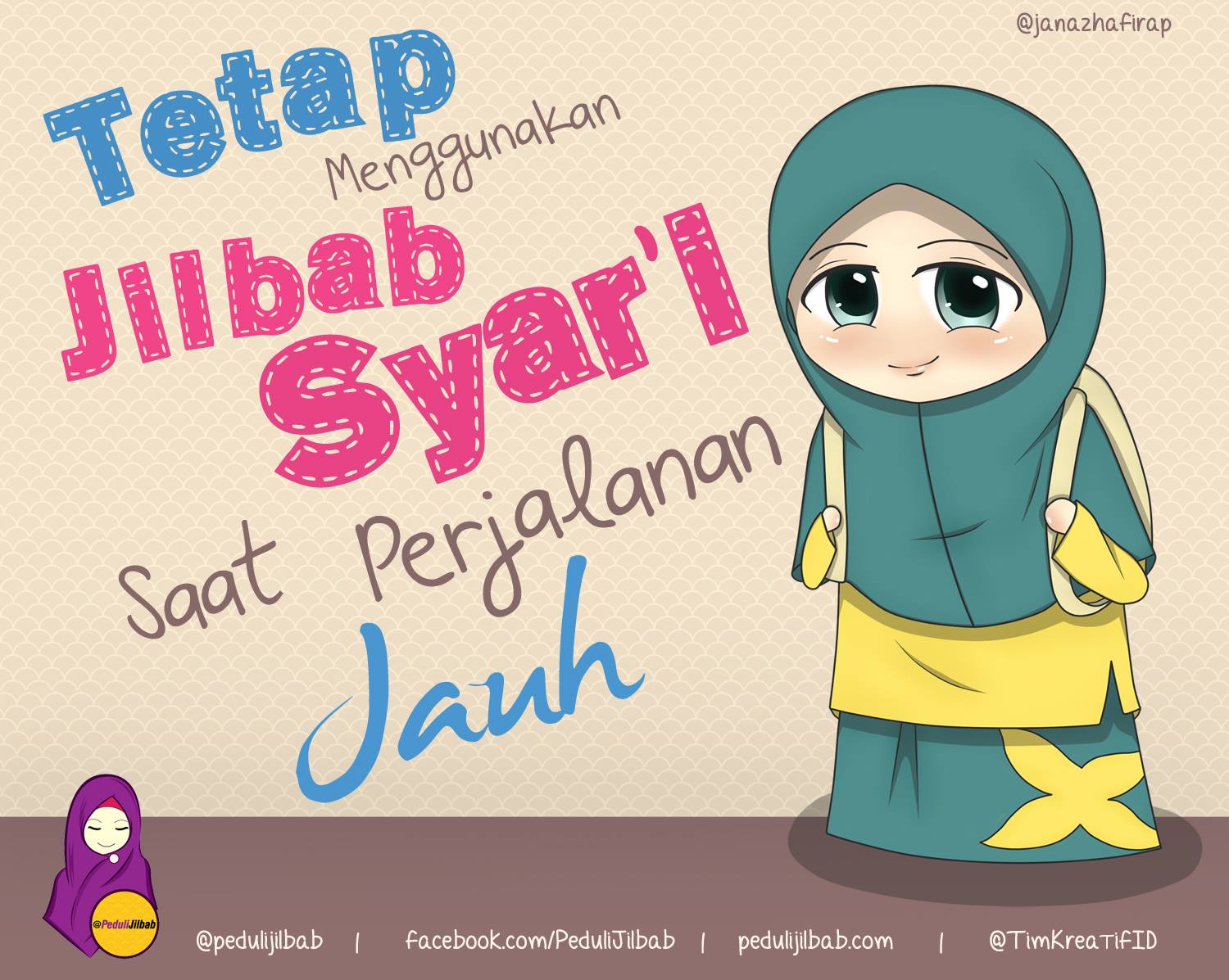  Gambar  Kartun  Muslimah Jilbab Syar i  Kolek Gambar 