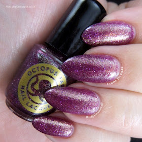 Swatch and review of Octopus Party Nail Lacquer Witches Get Stitches.