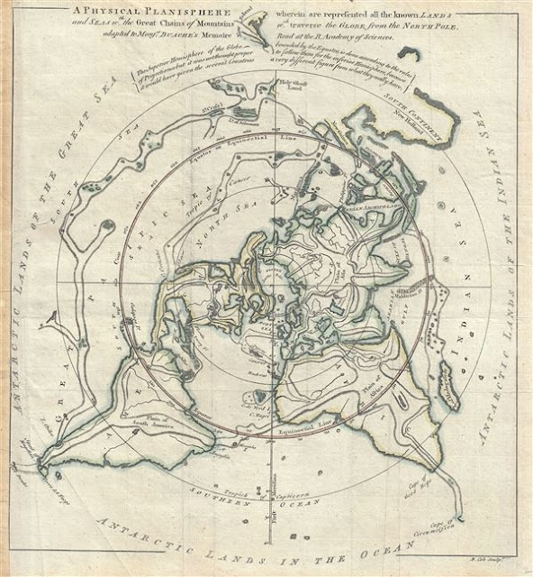 Physical Planisphere Buache 1757