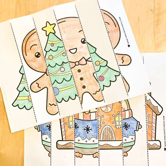 Free Fun Easy Printable STEM STEAM Agamograph Coloring Sheet Kids Christmas Classroom Craft
