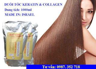 Thuốc duỗi tóc keratin vàcollagen