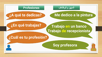 Formas de hablar de la profesión طرق مختلفة للتعبير عن المهنة أو الوظيفة في اللغة الإسبانية