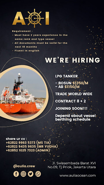 Urgent Hiring Seafarer with Requirement Joining March 2024