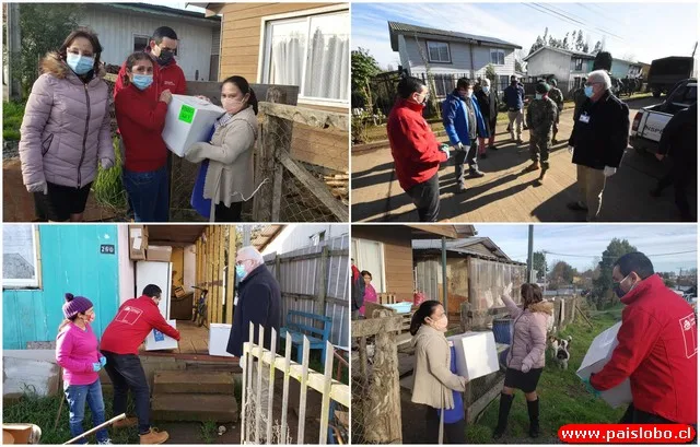 Familias de San Pablo y Puyehue recibieron primeras cajas de alimentos