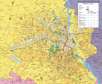 Political map of Delhi