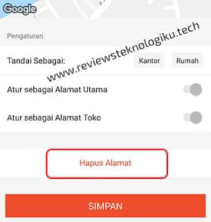 hapus alamat shopee yang tidak bisa