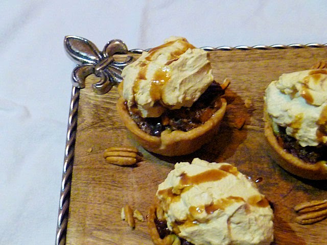 Mini Pecan Pies with Cane Syrup Whipped Cream