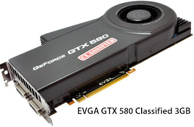 EVGA GTX 580 Classified 3GB GDDR5