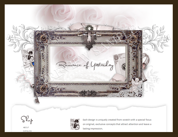 Romantic Vintage Web Template by Galleria di Luce