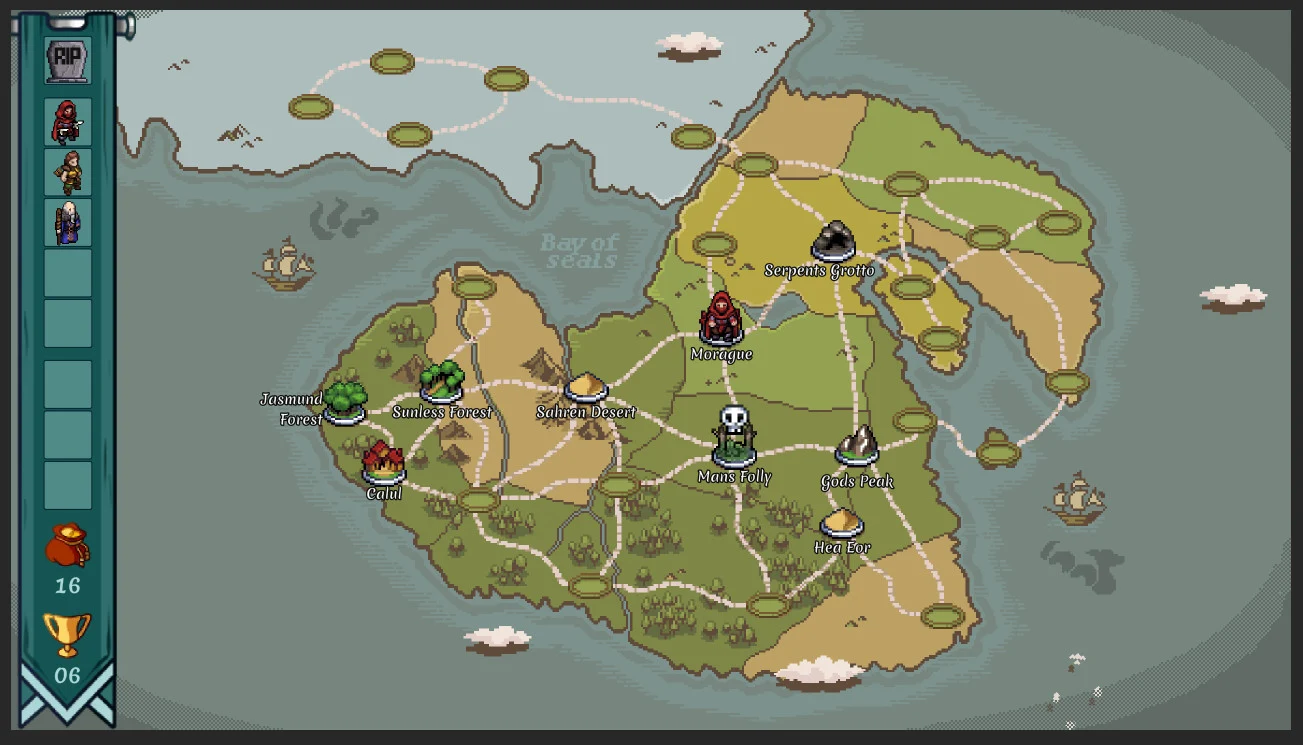 Example of the gameplay map