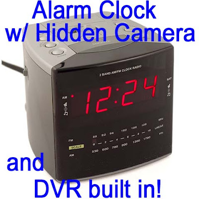 Alarm clock with Hidden Cameras