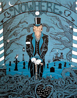 Paint Yonni-Gagarine : Acrylic 60x80 Aries Skull Cemetery chessman Dead Tree Nowhere Roots Eyes